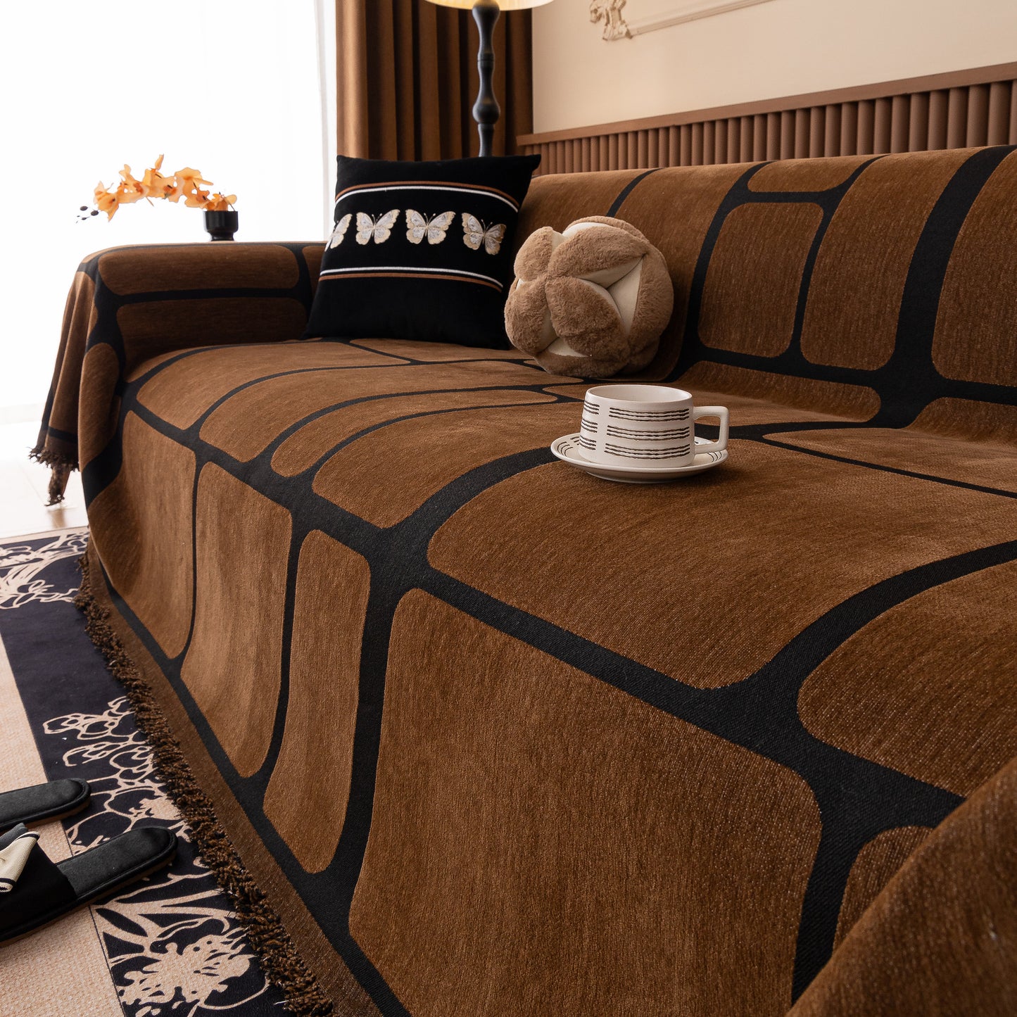 Modern Geometric Sofa Cover Decorative Couch Throw Blanket Furniture Protector