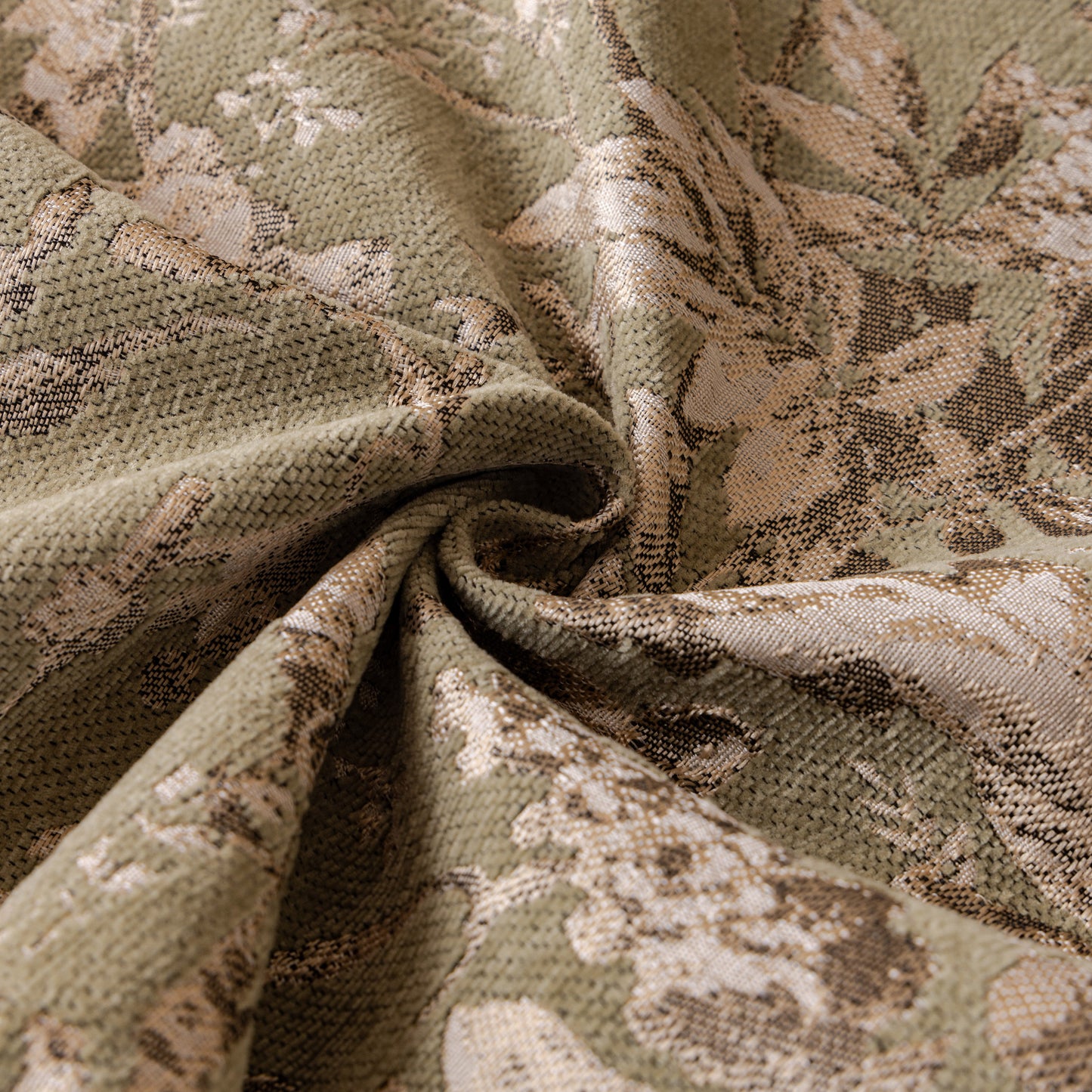 Elegant Botanical Sofa Cover with Pleated Tulle Skirt, Vintage Floral Couch Protector