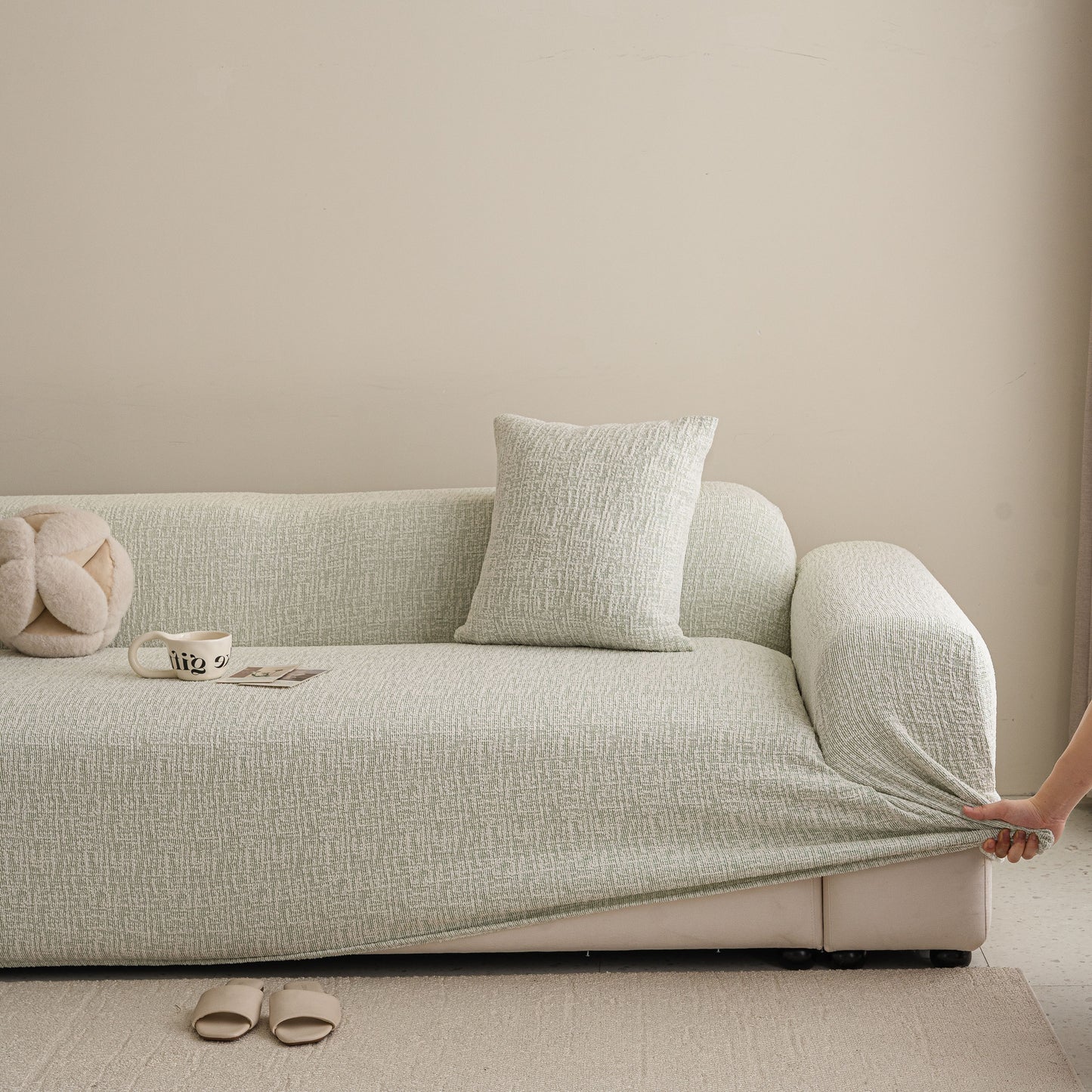 High Stretch Washable Slipcover, Non-Slip Washable Furniture Protector for Kids Pets