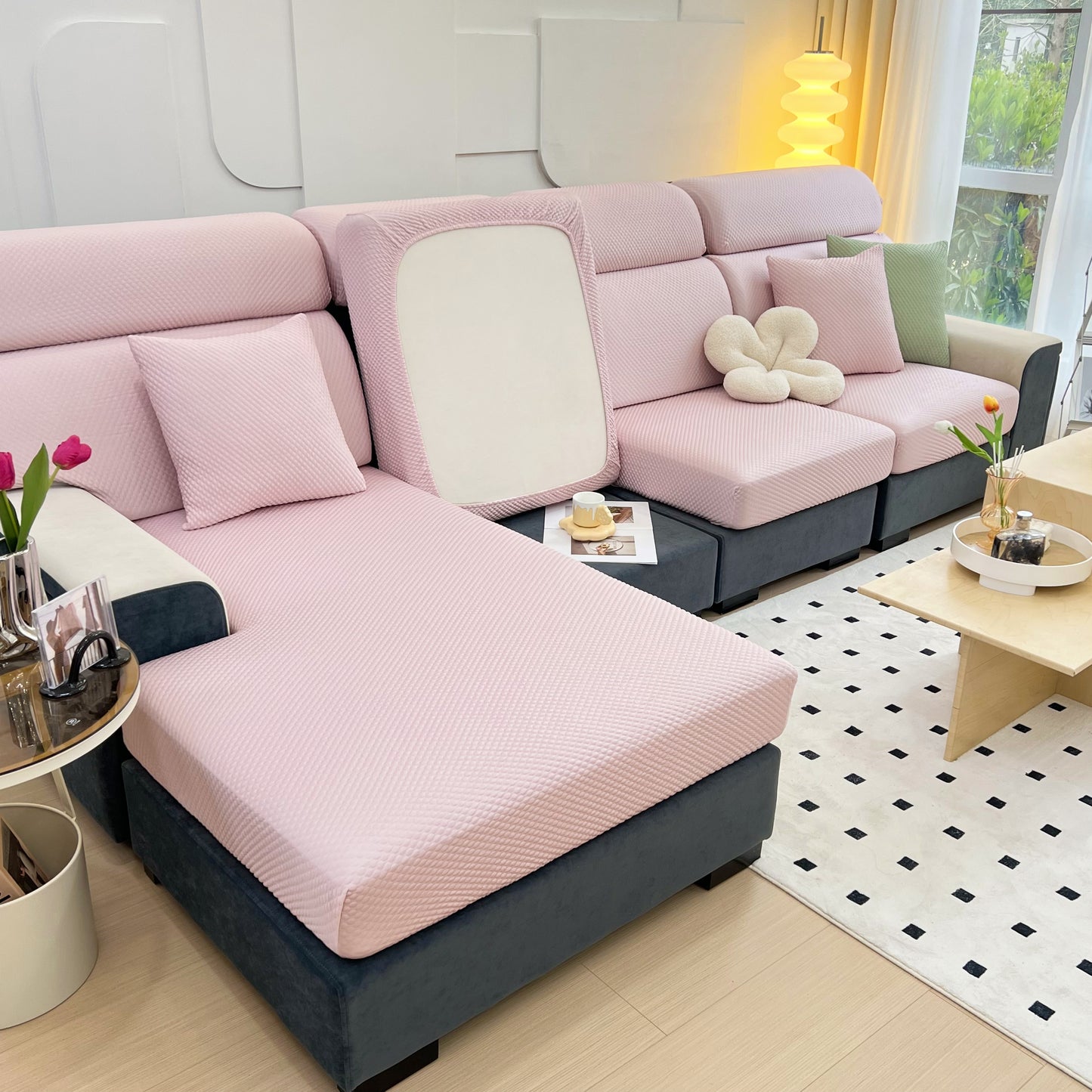 Kühlende Stretch-Sofa-Sitzkissenbezüge, Abdeckungen für Kissen, universeller Couchkissen-Schutz