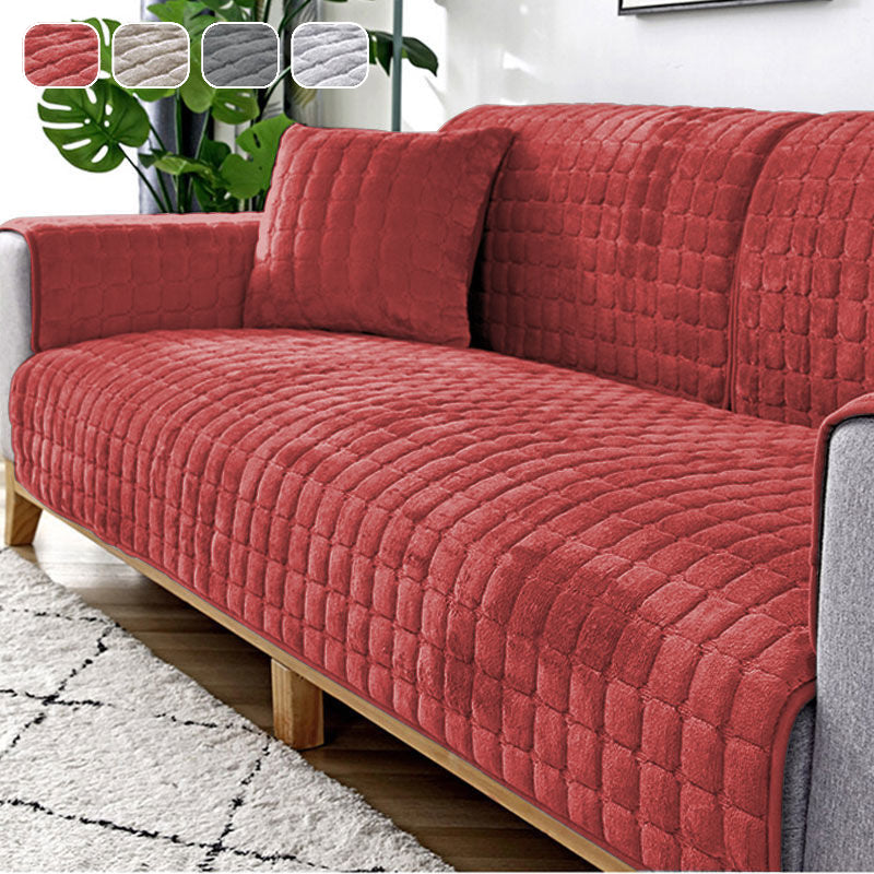 Plüsch Winter Dick Rutschfeste Flanell Sofa Kissen, Universelle Sofa H – Slipcover KAS™