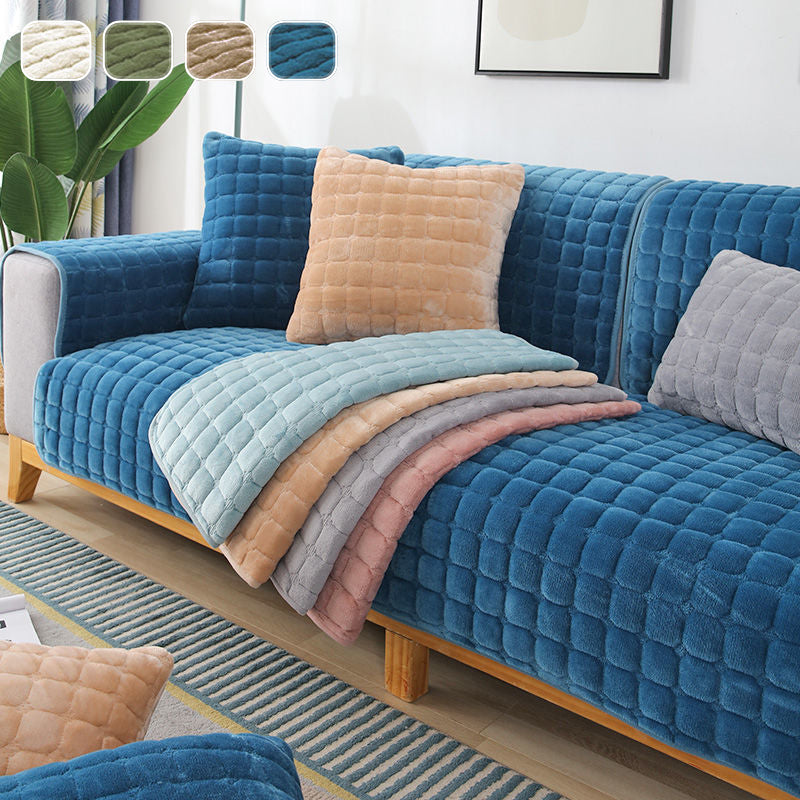 Sofa Kissen Plüsch Winter Dick Rutschfeste Sofa Kissen Sofa Handtuch F – Slipcover KAS™