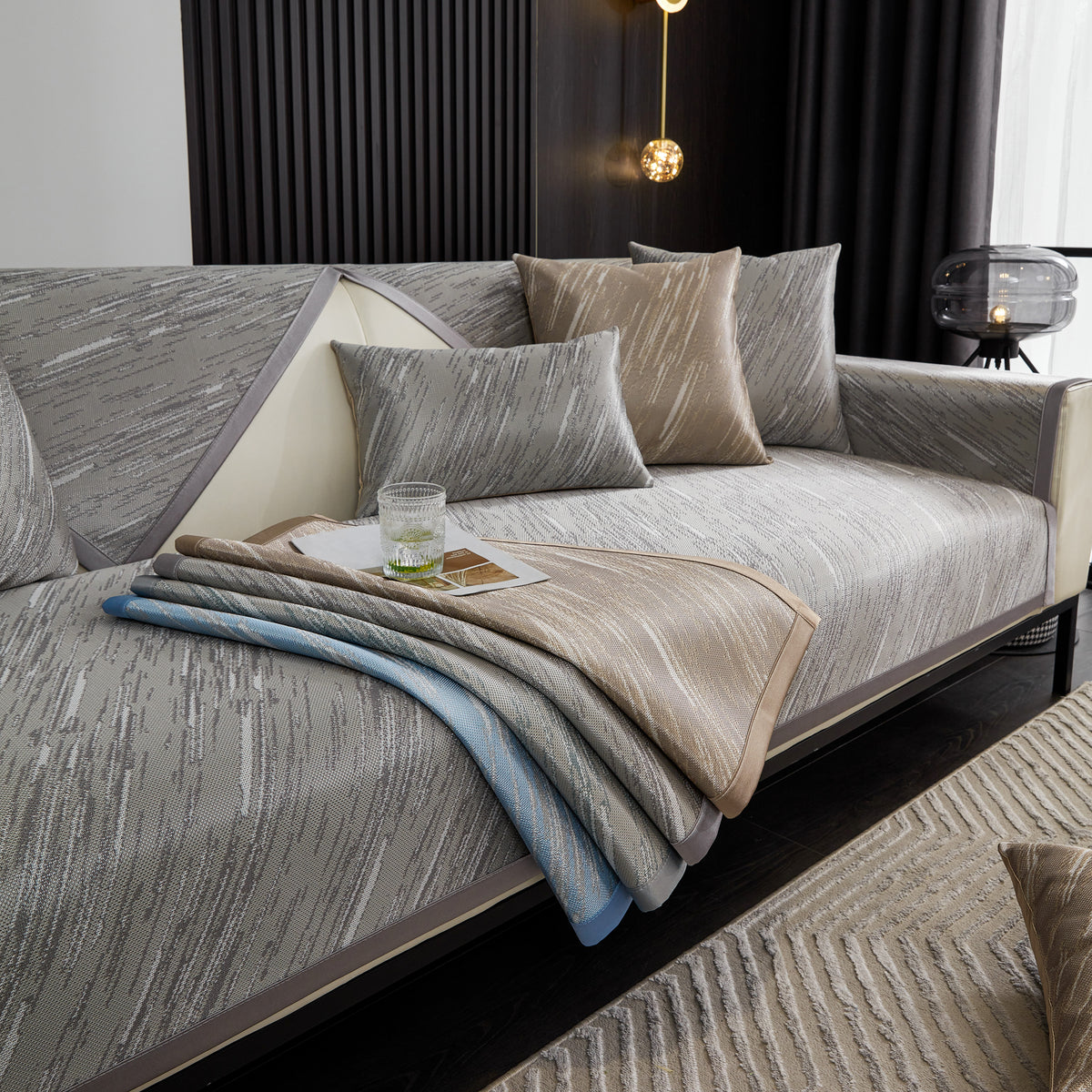 Rutschfeste Eis-Seide Sofa-Handtuch, Abnehmbare Waschbare Haustier Sof – Slipcover KAS™