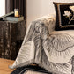 Modern Chenille Sofa Throw Cover, Oversized Floral Abstract Botanical Couch Protector