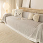 Sofa Cover Throw with Lace Trim & Pom-Pom Fringe, Decorative Couch Cover Blanket