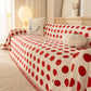 Chenille Polka Dot Sofa Cover Throw, Soft Thick Couch Cover Blanket Furniture Covers