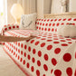 Chenille Polka Dot Sofa Cover Throw, Soft Thick Couch Cover Blanket Furniture Covers