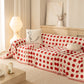 Chenille Polka Dot Sofa Cover Throw, Soft Thick Couch Cover Blanket Furniture Covers