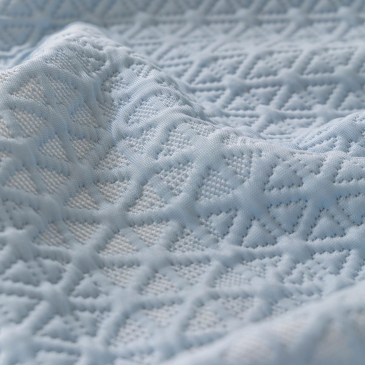 Cooling Ice Silk Sofa Throw Cover, Summer Diamond Textured Furniture Protector Blanket