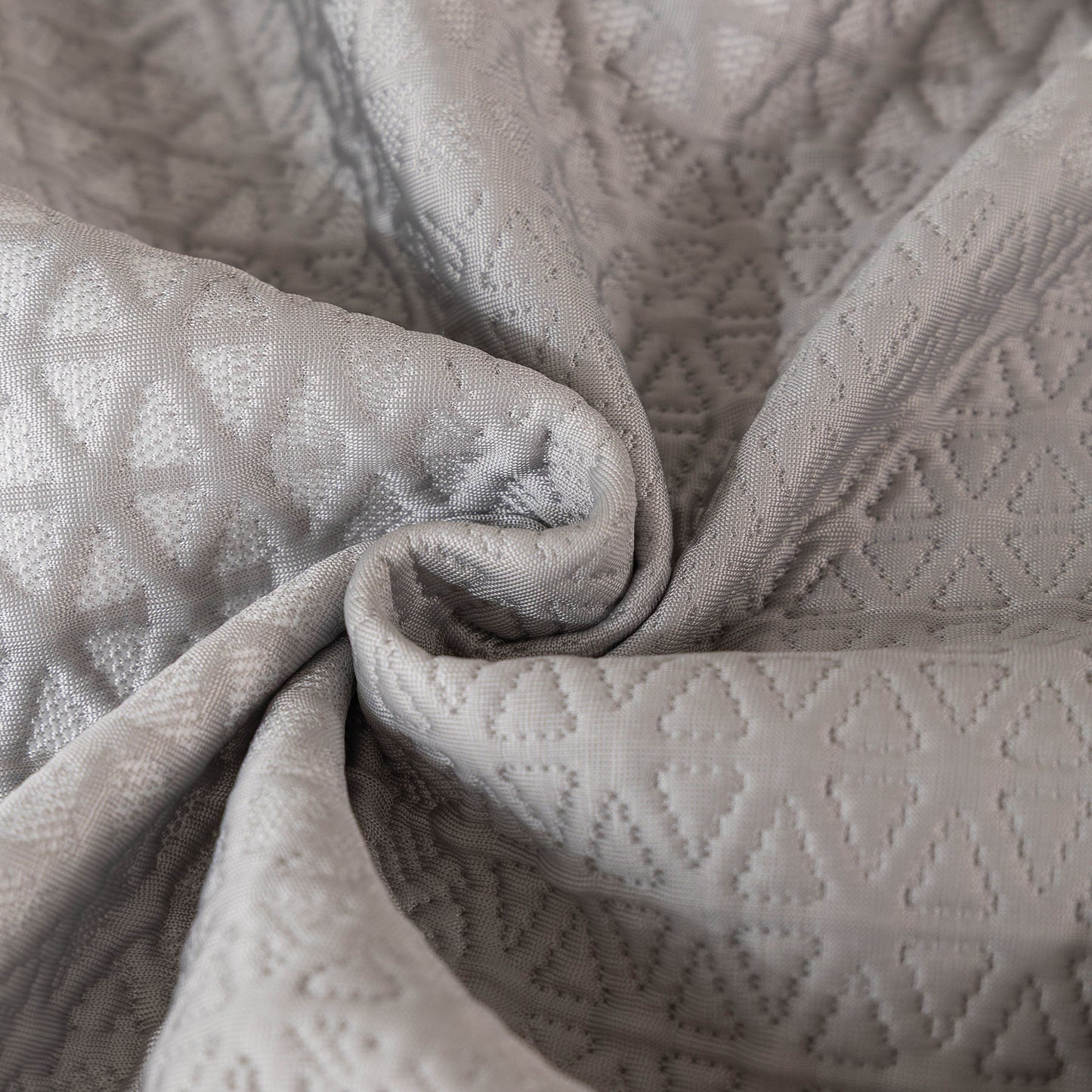 Cooling Ice Silk Sofa Throw Cover, Summer Diamond Textured Furniture Protector Blanket
