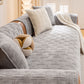 Quilted Velvet Sofa Cover, Thick Padded Couch Protector with Raised Geometric Texture