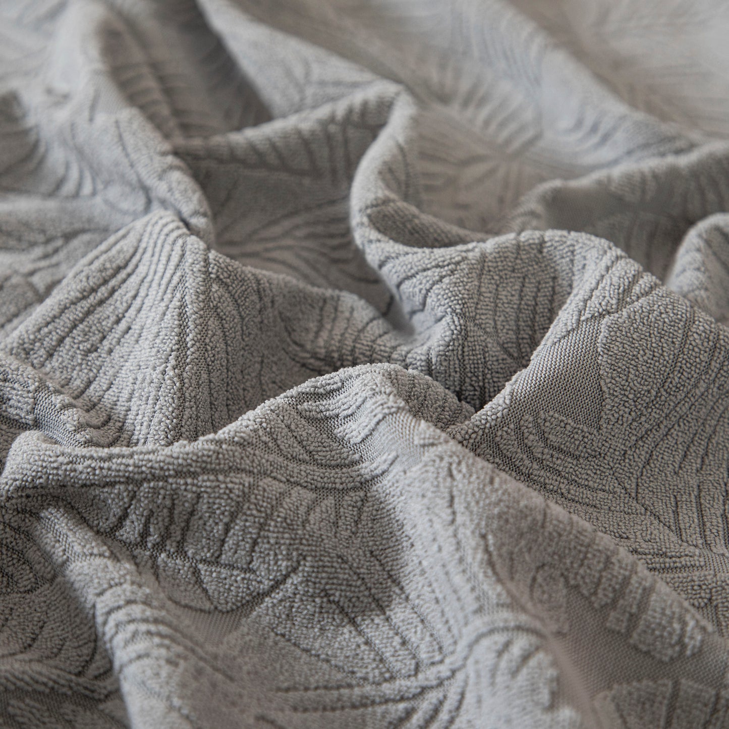 3D Jacquard Leaf Pattern Couch Slipcover, High Stretch Washable Textured Sofa Cover