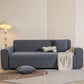 3D Jacquard Leaf Pattern Couch Slipcover, High Stretch Washable Textured Sofa Cover