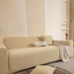 3D Jacquard Leaf Pattern Couch Slipcover, High Stretch Washable Textured Sofa Cover