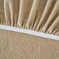 3D Jacquard Leaf Pattern Couch Slipcover, High Stretch Washable Textured Sofa Cover