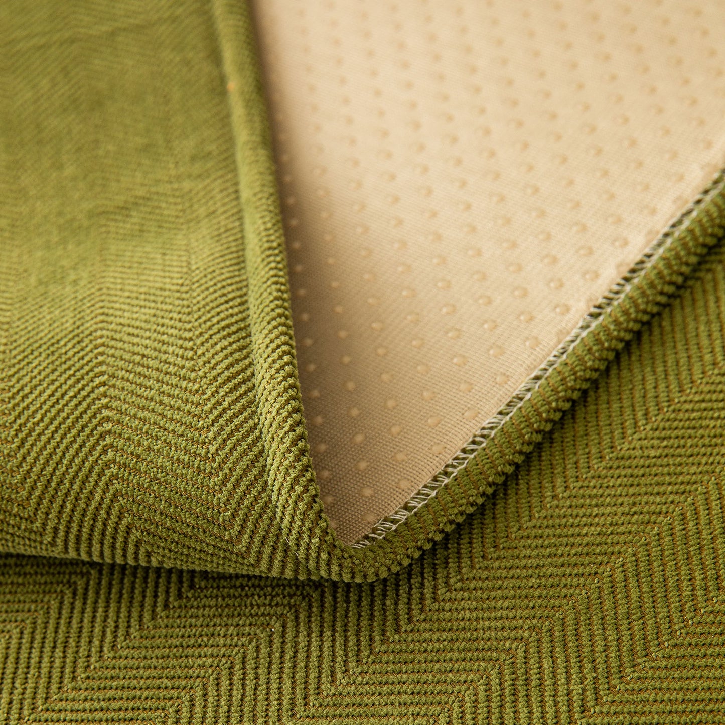 Herringbone Quilted Couch Seat and Backrest Cover, Separate Sofa Cushion Covers