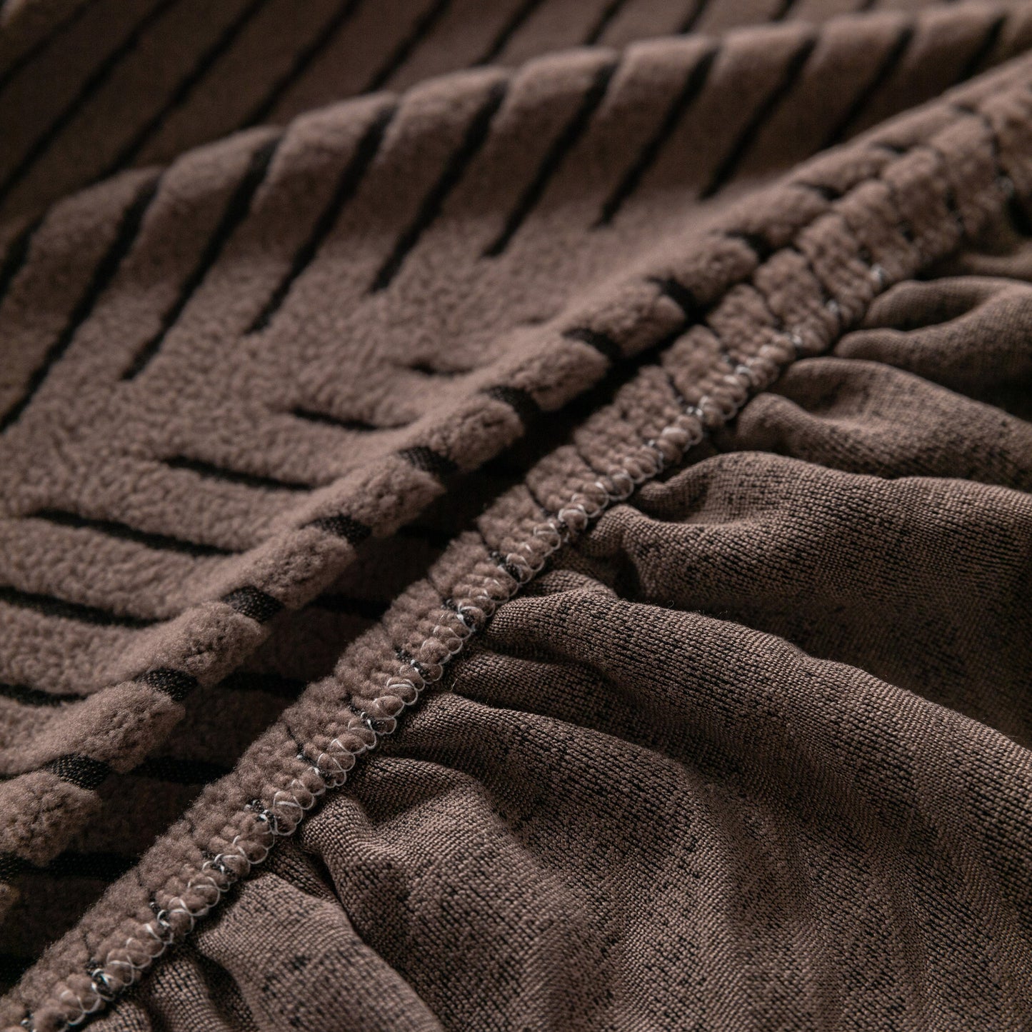 High Stretch Chevron Sofa Cover, Soft Washable Textured Jacquard Slipcover for Couch