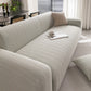 Modern Textured Stretch Sofa Cover, Plush Fleece Sofa Slipcover with 3D Stripe Texture