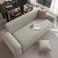 Modern Textured Stretch Sofa Cover, Plush Fleece Sofa Slipcover with 3D Stripe Texture