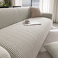 Modern Textured Stretch Sofa Cover, Plush Fleece Sofa Slipcover with 3D Stripe Texture