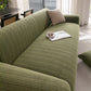 Modern Textured Stretch Sofa Cover, Plush Fleece Sofa Slipcover with 3D Stripe Texture
