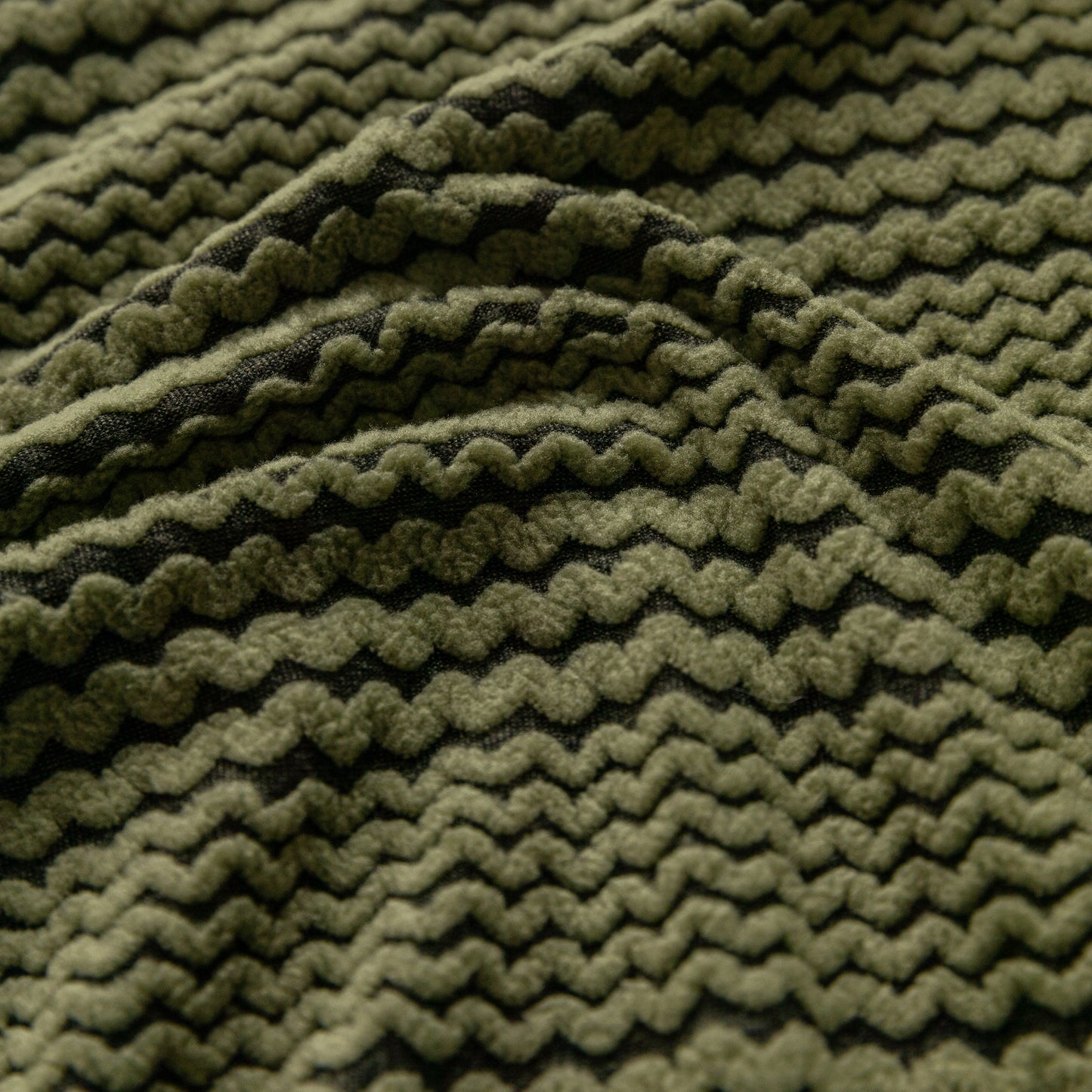 Modern Textured Stretch Sofa Cover, Plush Fleece Sofa Slipcover with 3D Stripe Texture