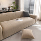 Modern Textured Stretch Sofa Cover, Plush Fleece Sofa Slipcover with 3D Stripe Texture