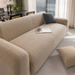 Modern Textured Stretch Sofa Cover, Plush Fleece Sofa Slipcover with 3D Stripe Texture