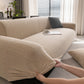 Modern Textured Stretch Sofa Cover, Plush Fleece Sofa Slipcover with 3D Stripe Texture