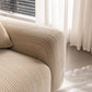 Modern Textured Stretch Sofa Cover, Plush Fleece Sofa Slipcover with 3D Stripe Texture