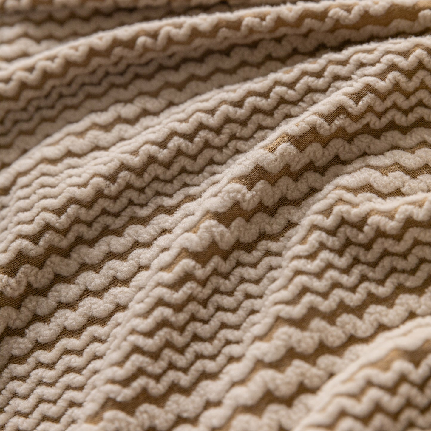 Modern Textured Stretch Sofa Cover, Plush Fleece Sofa Slipcover with 3D Stripe Texture