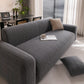 Modern Textured Stretch Sofa Cover, Plush Fleece Sofa Slipcover with 3D Stripe Texture