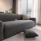 Modern Textured Stretch Sofa Cover, Plush Fleece Sofa Slipcover with 3D Stripe Texture