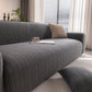 Modern Textured Stretch Sofa Cover, Plush Fleece Sofa Slipcover with 3D Stripe Texture