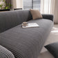 Modern Textured Stretch Sofa Cover, Plush Fleece Sofa Slipcover with 3D Stripe Texture