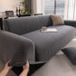 Modern Textured Stretch Sofa Cover, Plush Fleece Sofa Slipcover with 3D Stripe Texture