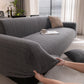 Modern Textured Stretch Sofa Cover, Plush Fleece Sofa Slipcover with 3D Stripe Texture