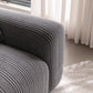 Modern Textured Stretch Sofa Cover, Plush Fleece Sofa Slipcover with 3D Stripe Texture