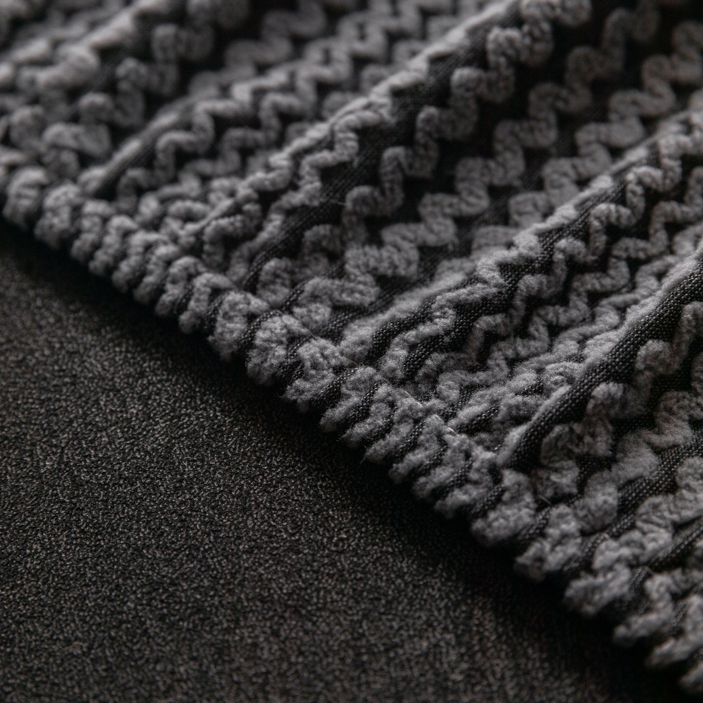 Modern Textured Stretch Sofa Cover, Plush Fleece Sofa Slipcover with 3D Stripe Texture