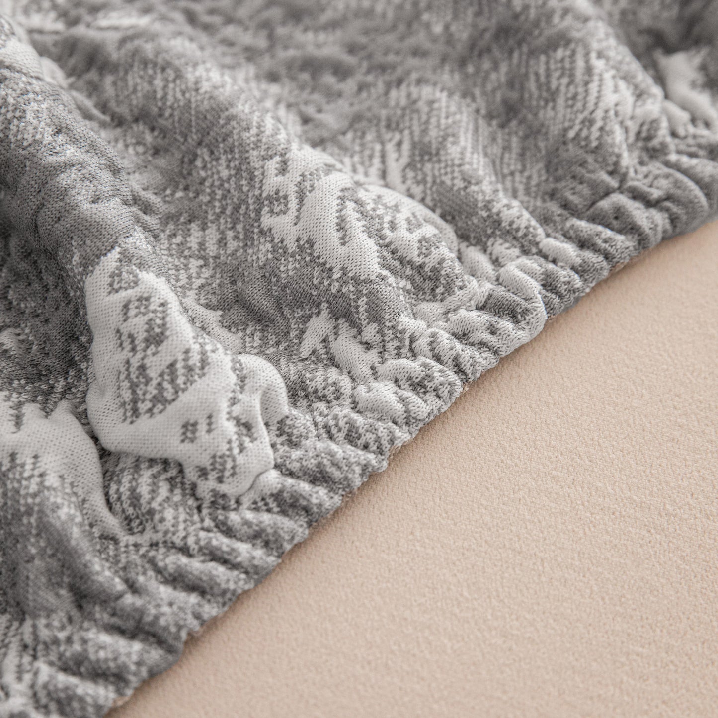 High Stretch Thick 3D Spacer Sofa Cover, Air-Layer Jacquard Cushioned Couch Slipcover