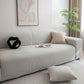 3D Grid Jacquard Sofa Cover, High Stretch Plush Waffle Couch Slipcover with Tie Straps