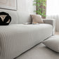 3D Grid Jacquard Sofa Cover, High Stretch Plush Waffle Couch Slipcover with Tie Straps