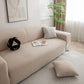 3D Grid Jacquard Sofa Cover, High Stretch Plush Waffle Couch Slipcover with Tie Straps