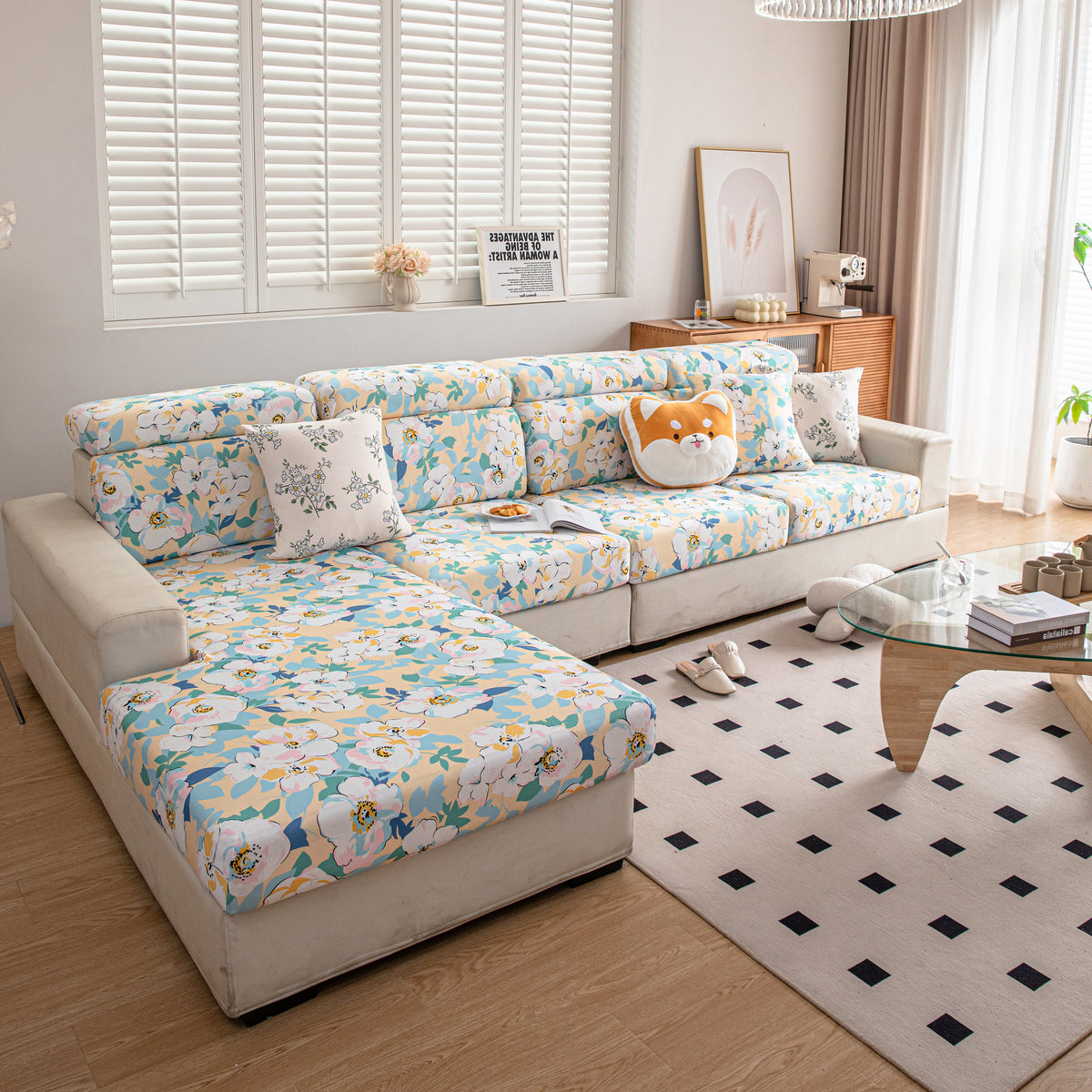 Cartoon Druck Elastische Sitzkissenbezug 1/2/3/4-Sitzer Sofa Bezug Rüc – Slipcover KAS™