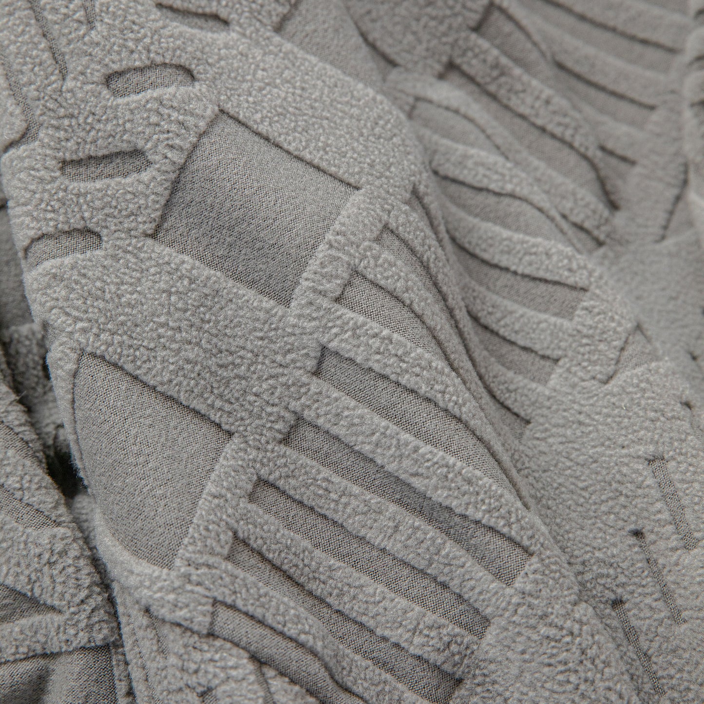 High Stretch Embossed Geometric Slipcover for Couch, Cozy Plush Fleece Couch Cover