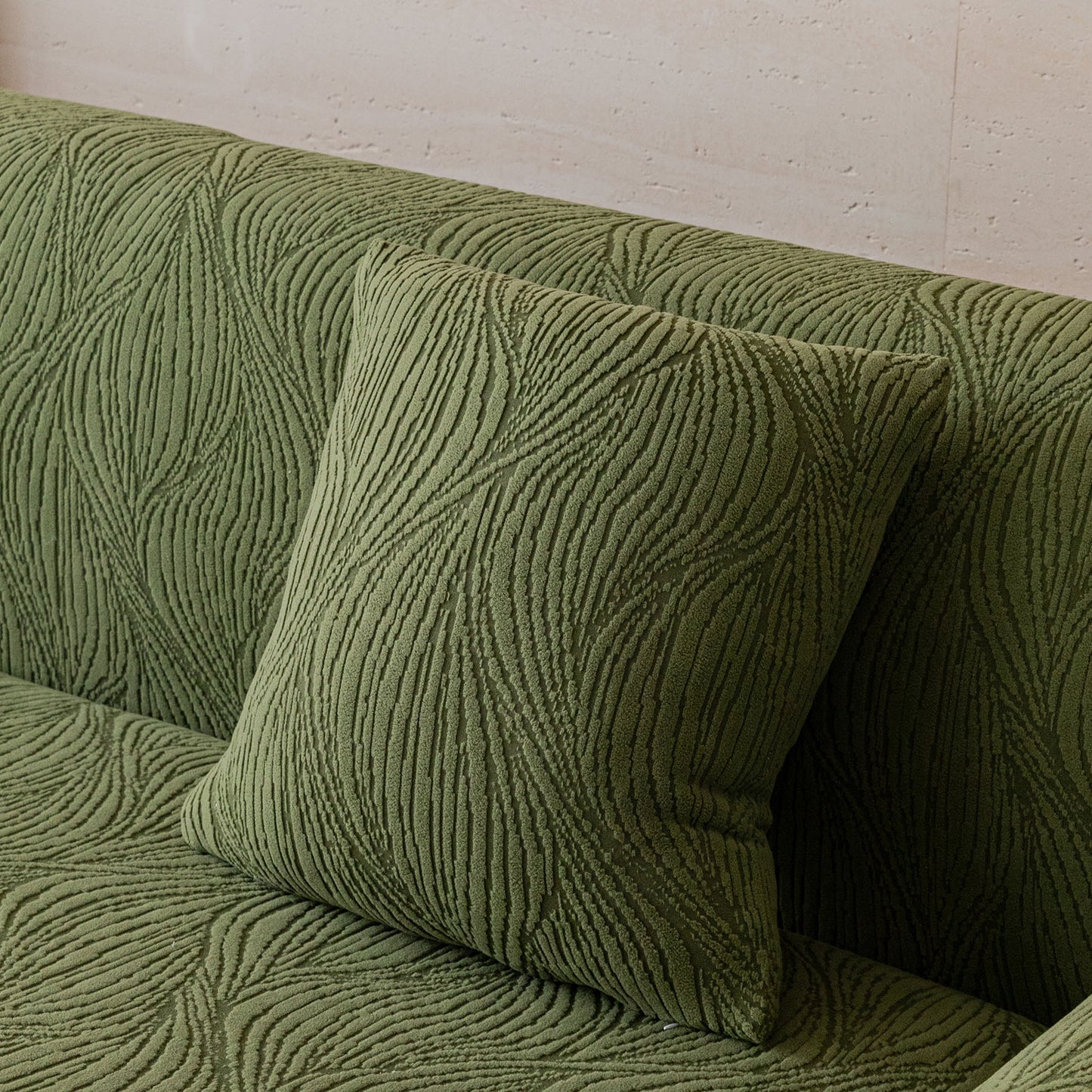 Elastic Stretch Sofa Cover Slipcover,  Thick Plush Wavy Flowing Texture Couch Cover