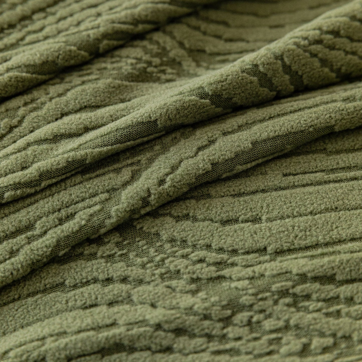 Elastic Stretch Sofa Cover Slipcover,  Thick Plush Wavy Flowing Texture Couch Cover