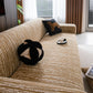 High Stretch Couch Slipcover with Abstract Stripe, Washable Non-Slip Cover for Dogs