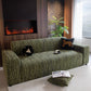 High Stretch Couch Slipcover with Abstract Stripe, Washable Non-Slip Cover for Dogs