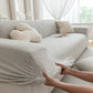 High Stretch Jacquard Sofa Slipcover, Soft Spandex Textured Floral Couch Cover